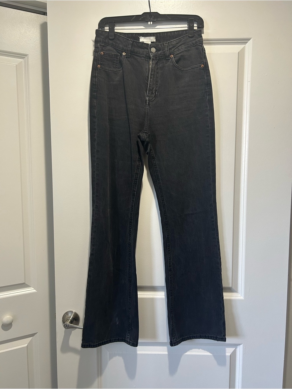 H&M Black High-Rise Flare Jeans